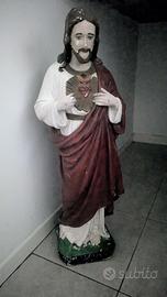 Statua Sacro cuore di Gesù in gesso.