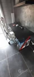 Scrivania Gaming Effetto Carbonio - 140x60 cm