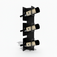 Portabottiglie Acciaio 20Px13lx60H cm nero vino