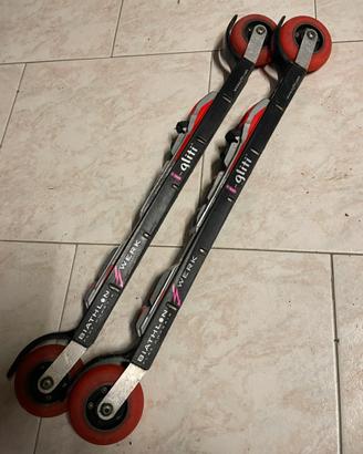Skiroll i-gliti  modello biathlon Flat chassis
