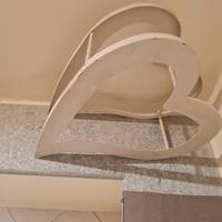 porta legna  a cuore