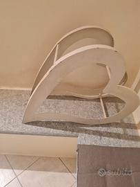 porta legna  a cuore