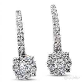 Orecchini pendenti Magic in oro bianco e diamanti