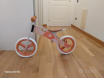 bici in legno Kinder Kraft rosa