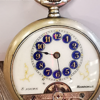 Orologio antico da tasca taschino HEBDOMAS 8 JOURS