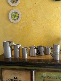 7 pezzi vintage in alluminio