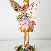 Statuetta fatina con ali e fiori altezza 20 cm