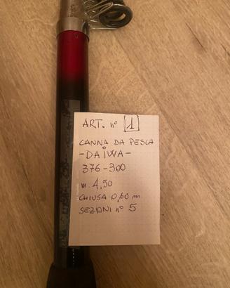 Art. 1 canna pesca  Daiwa  376-300 mt. 4,50