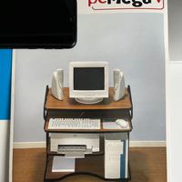 Mobile porta PC e stampante Lemca su ruote