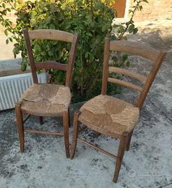 Sedie impagliate a mano