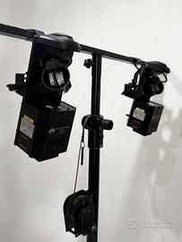 COPPIA SCANNER LED (LUCI DISCOTECA) + borsa