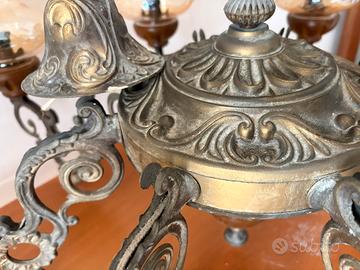 lampadario vintage stile spagnolo 8 luci