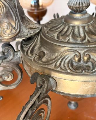 lampadario vintage stile spagnolo 8 luci