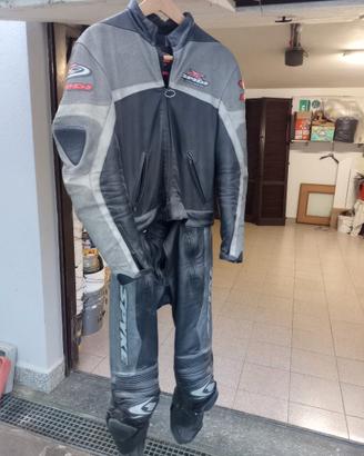 tuta pelle moto divisibile 