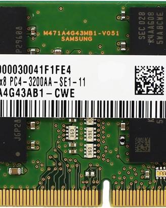 Ram ddr4 sodimm per notebook 32gb 3200 mhz samsung