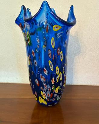Vaso a fazzoletto, Murano. H 28 cm.