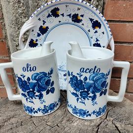 Olio e aceto porcellana vintage 