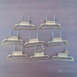 Set 8 Maniglie Antiche Ottone Cassettiera