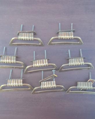 Set 8 Maniglie Antiche Ottone Cassettiera