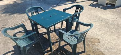 tavoli e sedie in plastica