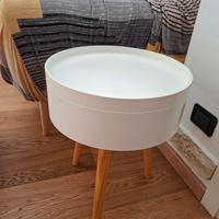 Tavolino da salotto tondo con vassoio