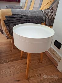 Tavolino da salotto tondo con vassoio