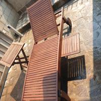 lettino da giardino legno TEAK con Amaca