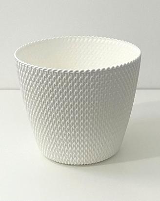Vaso di plastica bianco D26 come nuovo