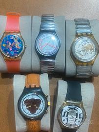 5 orologi Swatch 1 automatico 1 cronografo 3 norma