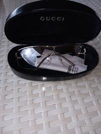 GUCCI OCCHIALI SOLE DONNA TRASPARENTI C/CUSTODIA