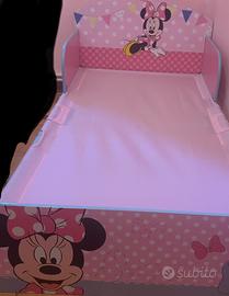 Cameretta letto e porta giocattoli minnie