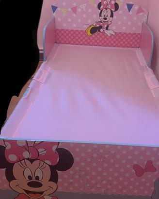Cameretta letto e porta giocattoli minnie