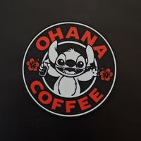 Sottobicchiere 3D “Ohana Coffee” stile hawaiano