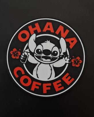 Sottobicchiere 3D “Ohana Coffee” stile hawaiano