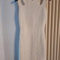 Vestito bianco corto aderente, taglia M