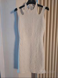 Vestito bianco corto aderente, taglia M