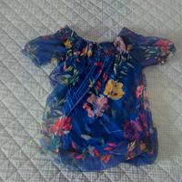 Blusa donna fantasia floreale taglia unica