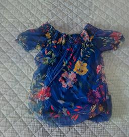 Blusa donna fantasia floreale taglia unica