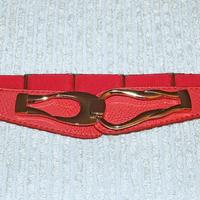 Cintura elastica rosa con TESCHI DORATI