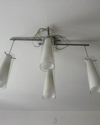 Lampadario moderno a 4 luci sospese
