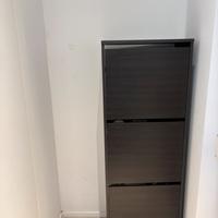 Scarpiera ikea legno scuro 3 compartimenti