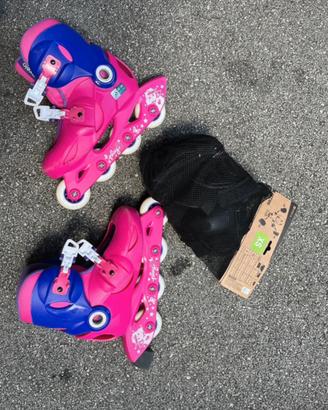 Pattini roller blade bambina 32-34   E protezioni