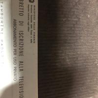 Libretto di iscrizione alla televisione