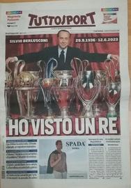 Tuttosport del 13/6/ 2023 morte Silvio Berlusconi