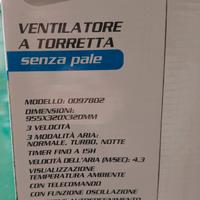 ventilatore a colonna con telecomando e luce