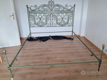 letto matrimoniale puro liberty in ferro battuto