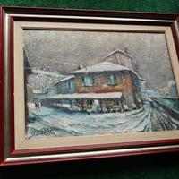 F. D'ALOISIO Grande quadro olio su tela cm 88 x 68