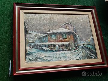 F. D'ALOISIO Grande quadro olio su tela cm 88 x 68