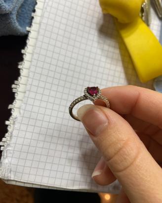 Anello pandora cuore rosso