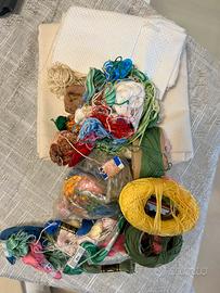 Hobby punto croce tessuti e fili